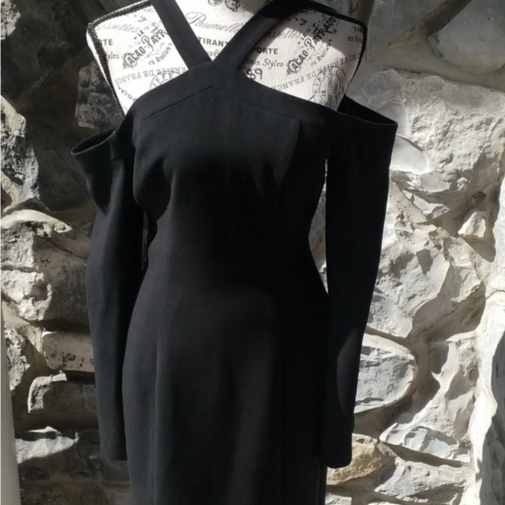 Black halo black cocktail dress only worn once!